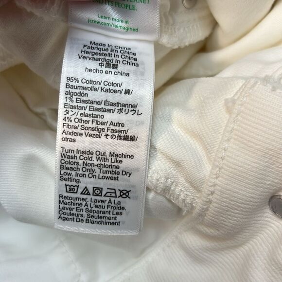J. Crew Factory BX451 Curvy essential straight white jean stretch size 35Tall - Picture 11 of 13